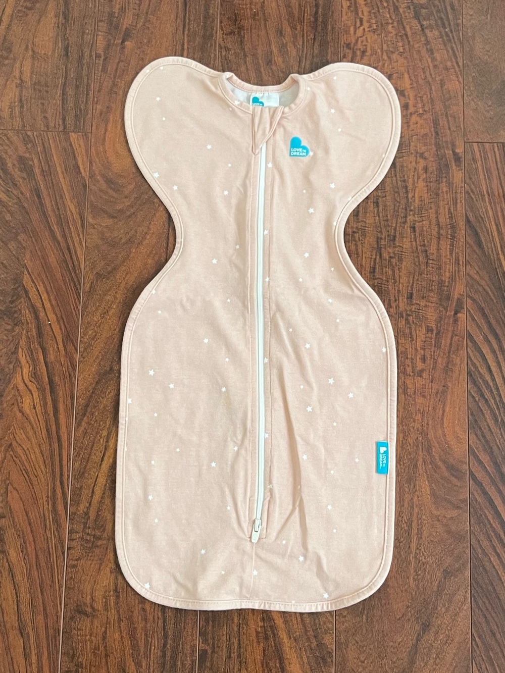 Love to Dream Light Pink Baby Swaddle with Star Dots